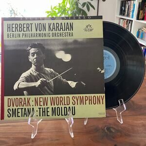 Herbert Von Karajan Dvorak / Smetana Vinyl LP 1959 Angel S.35615